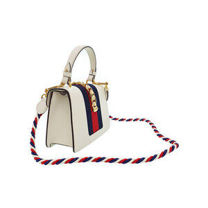 Gucci Bag Shoulder Leather White Sylvie 2WAY